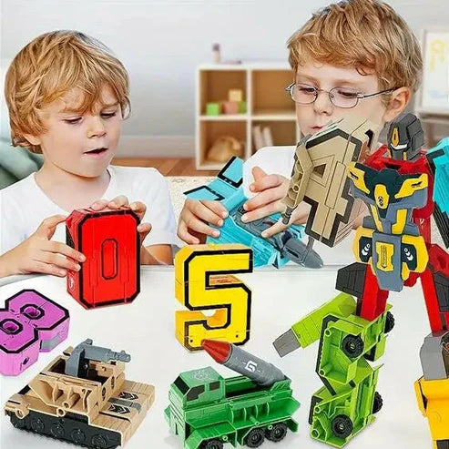 Digital Deformation Robot Toy 0-9 set