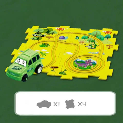 Kids Car Track puzzle Set