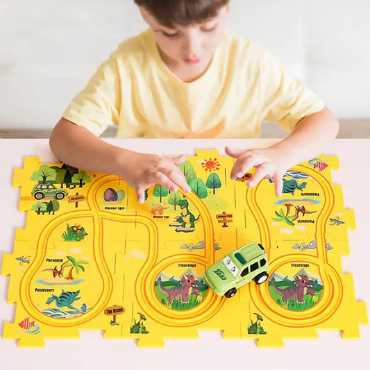 Kids Car Track puzzle Set