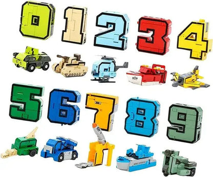 Digital Deformation Robot Toy 0-9 set