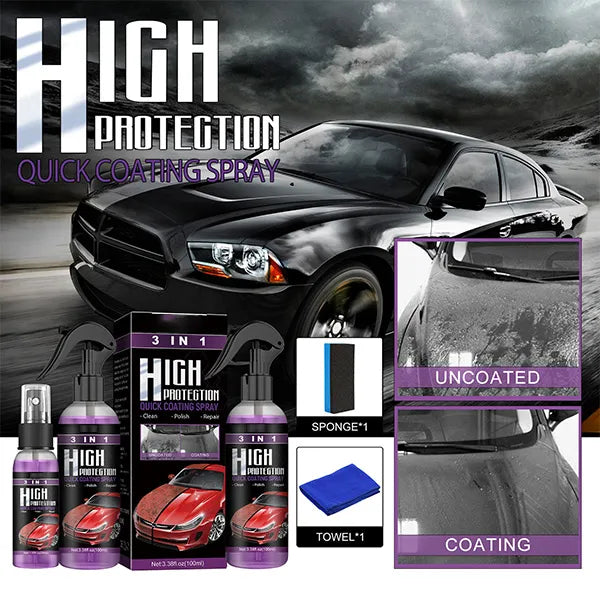 Premium 3 in 1 Quick High Protection Car Coating Spray | Japan-Imported