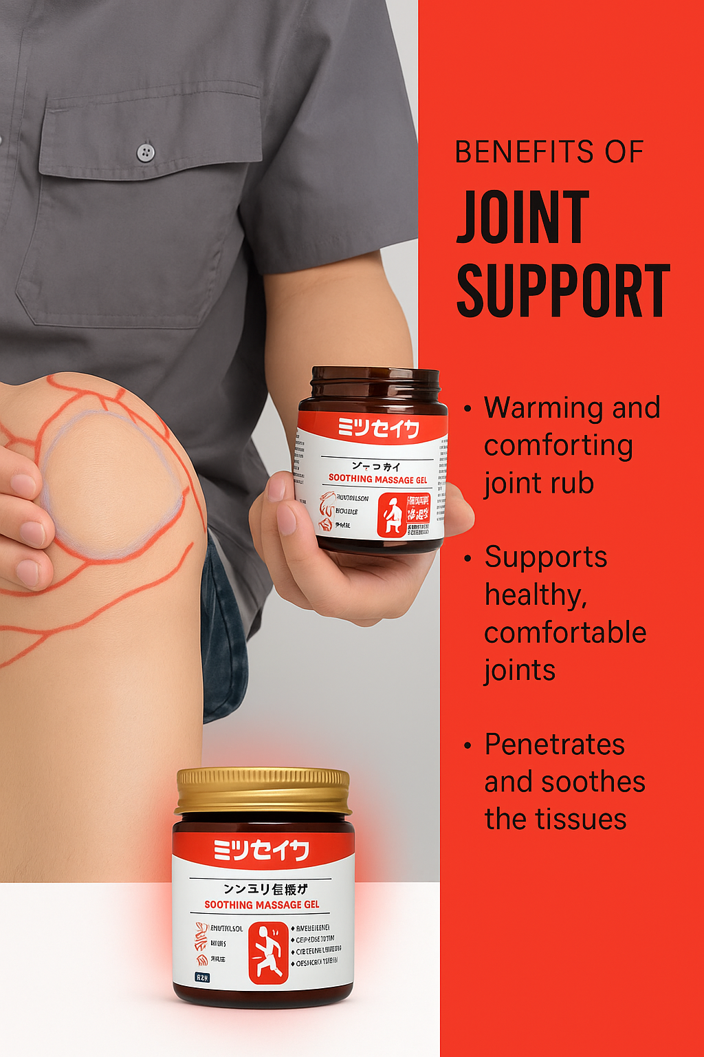 Instant Pain Relief Massage Gel | Japan Imported
