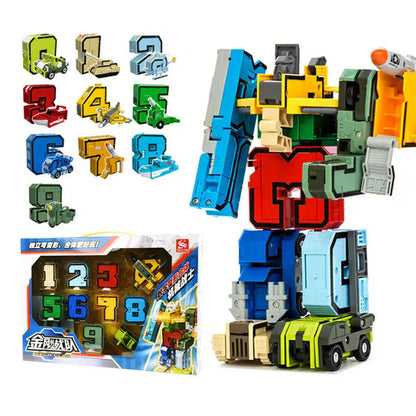 Digital Deformation Robot Toy 0-9 set